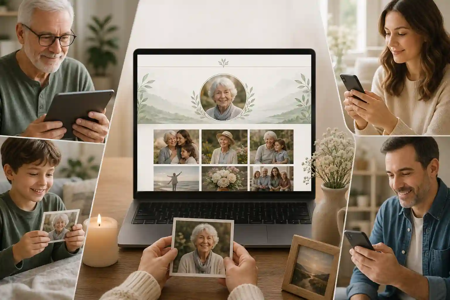 Evaheld Memorials online memorial website example — visual about Step-by-step instructions to create an online memorial site with photos and stories for How do I cr by Evaheld Memorials