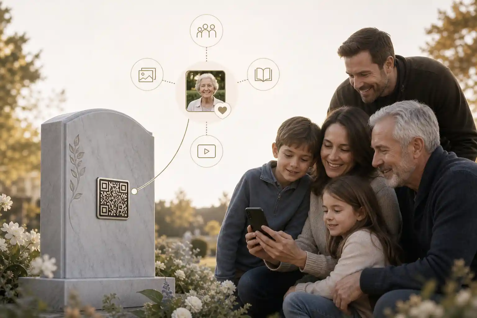 Evaheld Memorials online memorial website example — visual about Step-by-step instructions for how do qr codes on headstones work for How do QR codes on headstones by Evaheld Memorials
