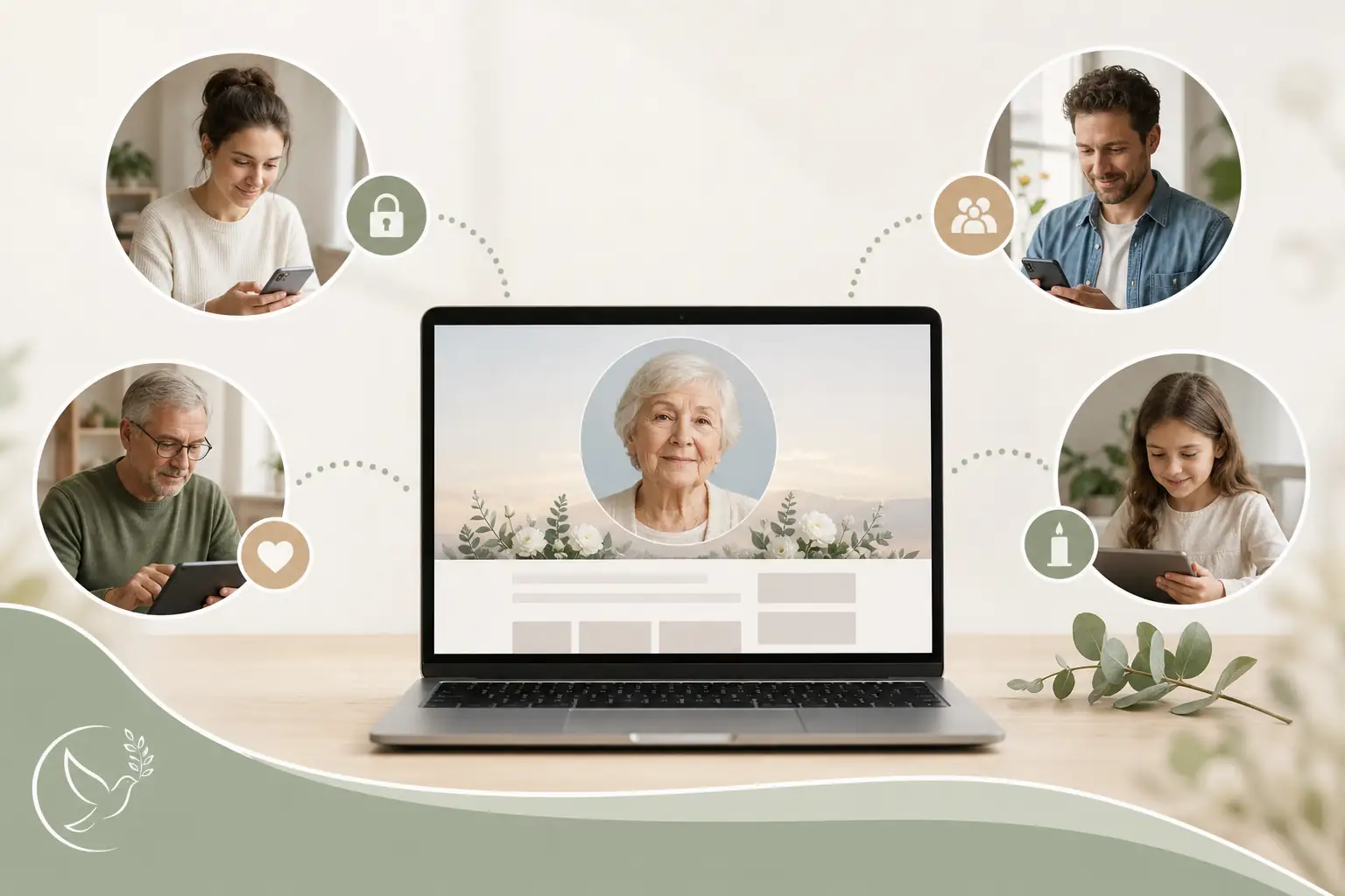 Evaheld Memorials online memorial website example — visual about Practical tips for families for How to create an online obituary easily? A practical family guide by Evaheld Memorials