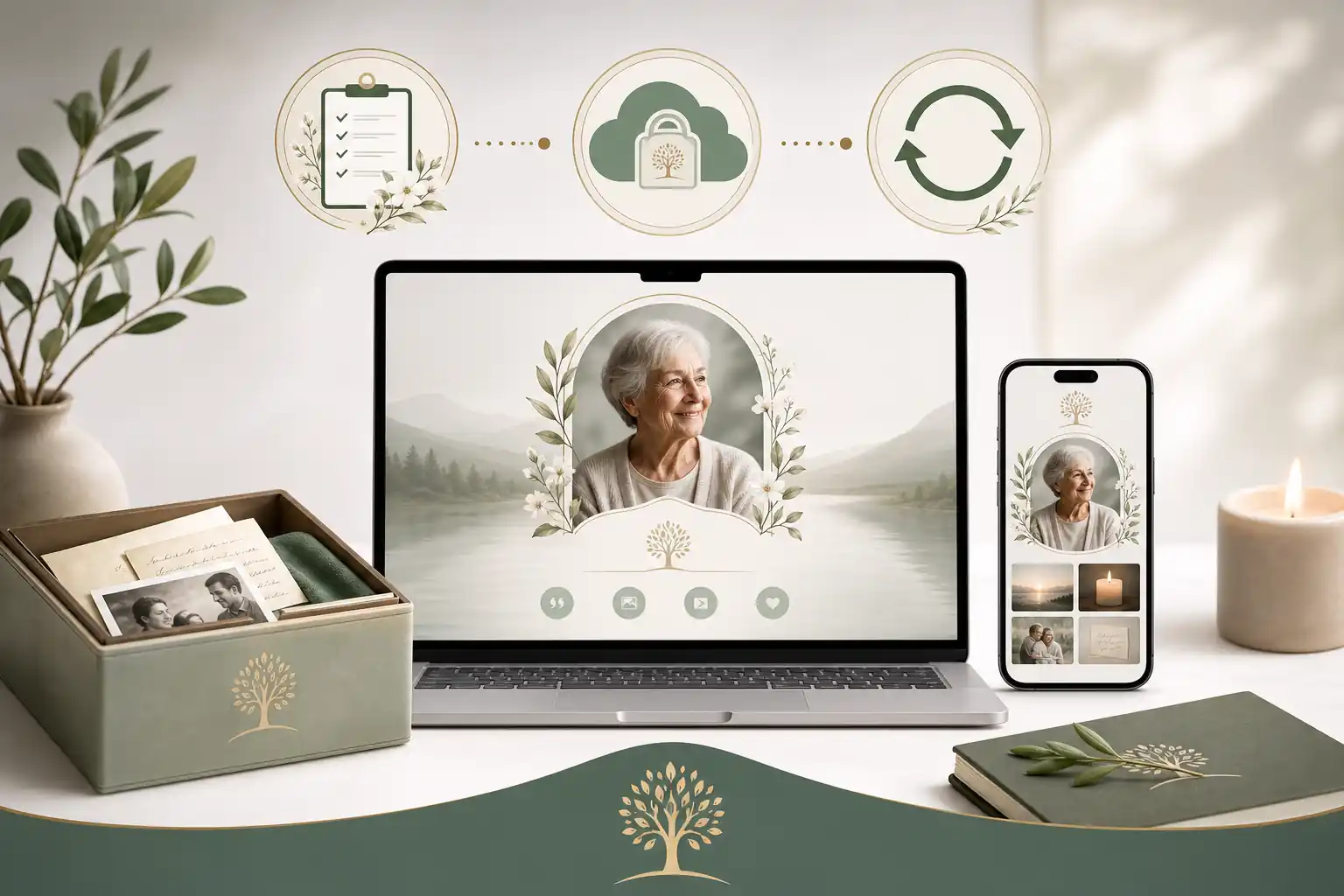 Family creating a tribute with Evaheld Memorials for what should I put on a digital memorial