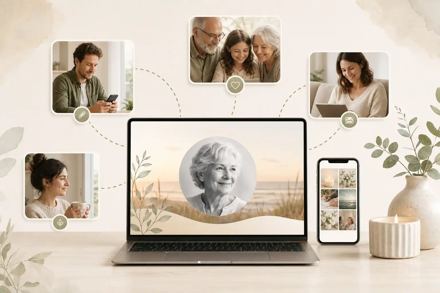 Evaheld Memorials online memorial website example — visual about Step-by-step instructions to create an online memorial in australia for How do I create an online m by Evaheld Memorials