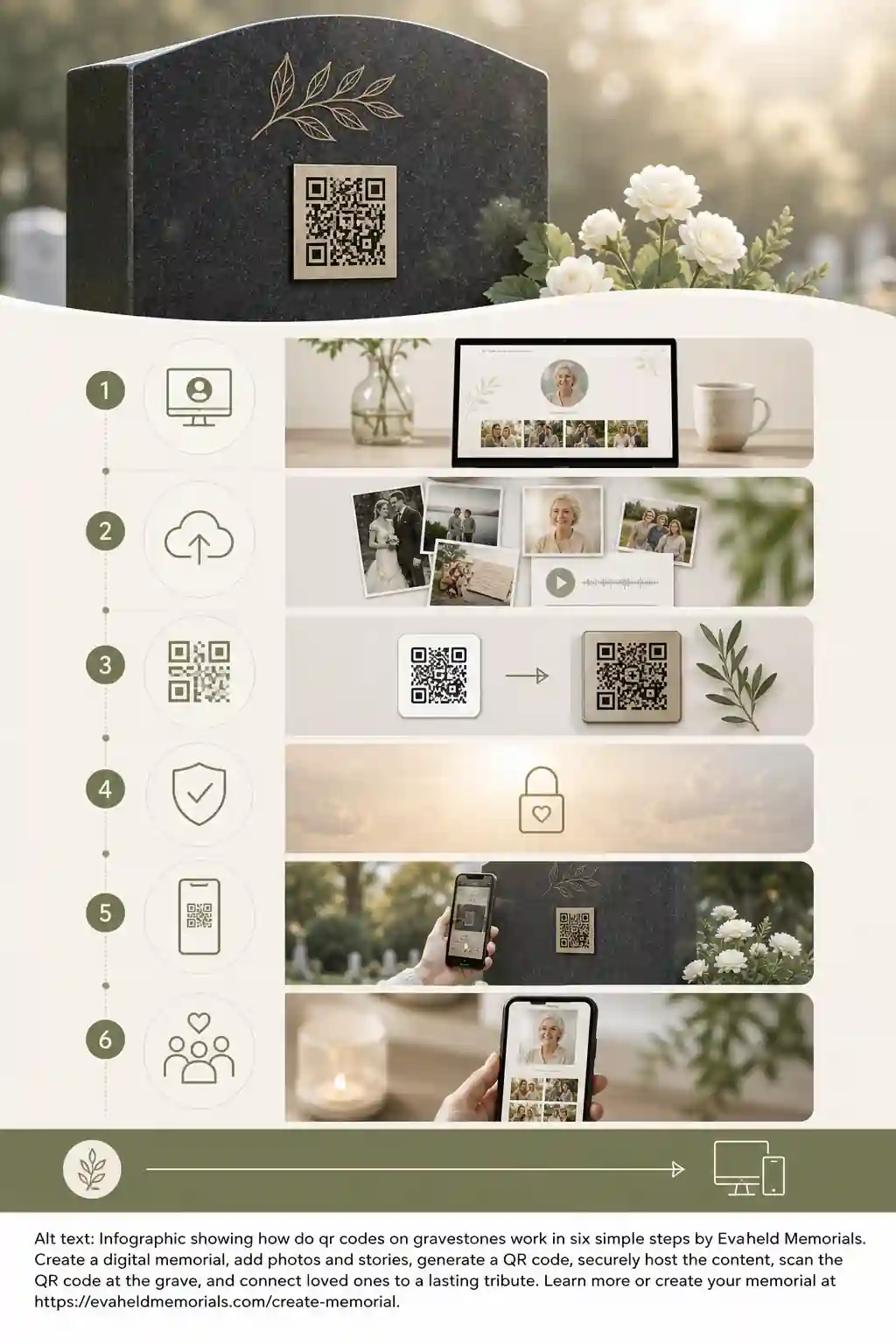 how do qr codes on gravestones work planning support from Evaheld Memori — visual about What how do qr codes on gravestones work is for for How do QR codes on grave by Evaheld Memorials