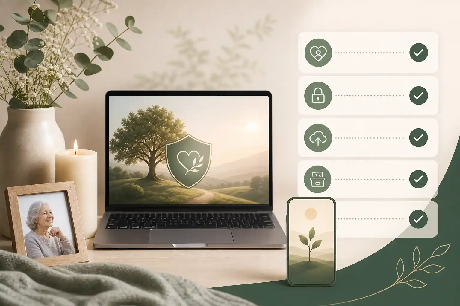 Family creating a tribute with Evaheld Memorials for what do online memorial website reviews usually miss