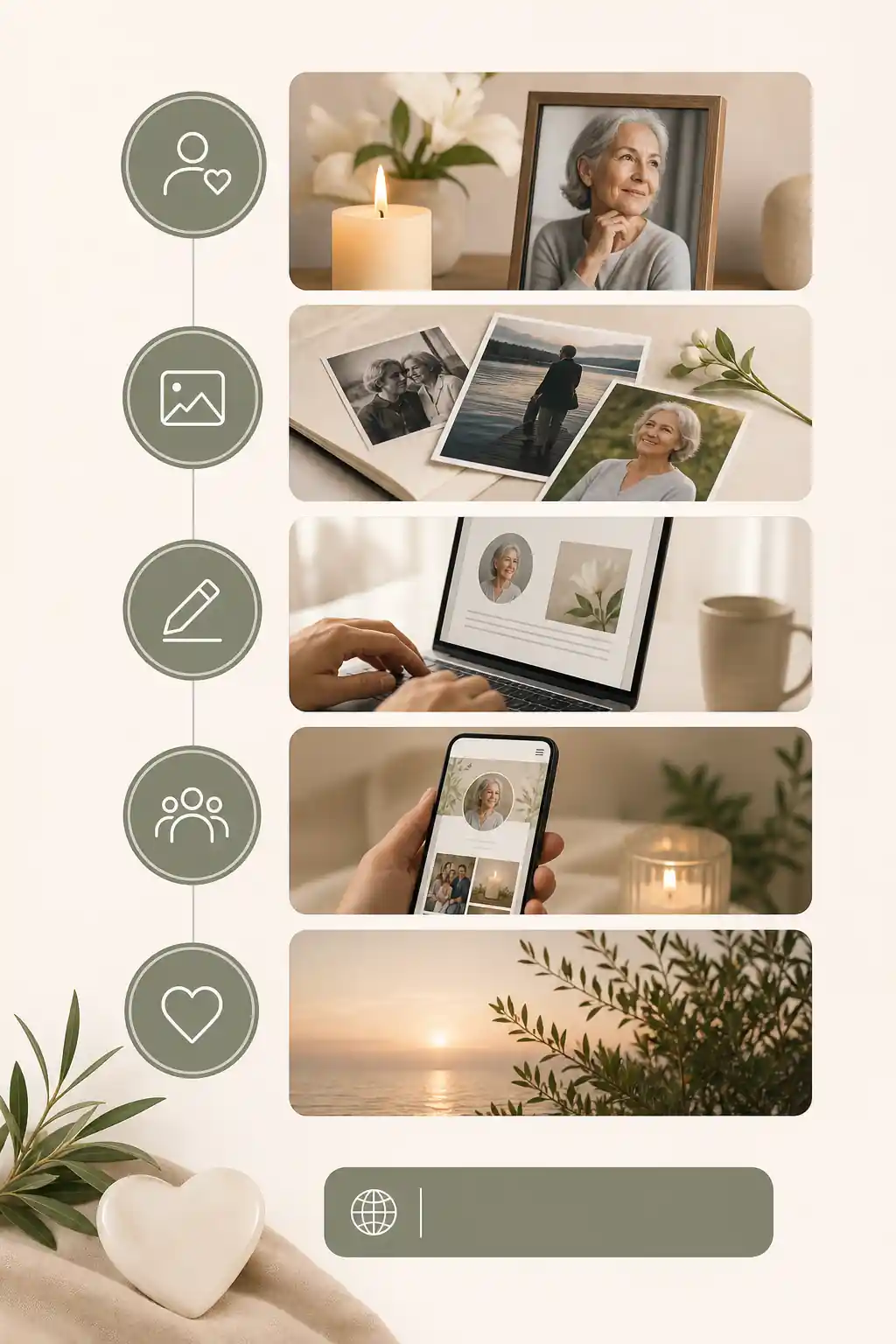 put on a digital memorial planning support from Evaheld Memorials — visual about What put on a digital memorial is for for What should I put on a digital memorial? by Evaheld Memorials