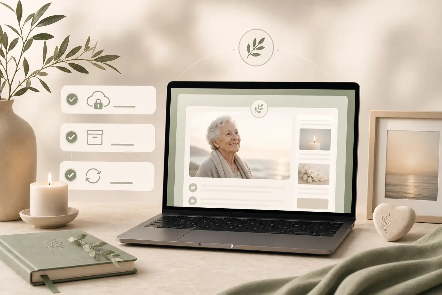 Family creating a tribute with Evaheld Memorials for what are the best virtual obituary platforms