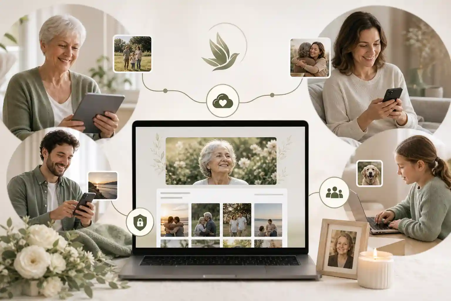 Evaheld Memorials online memorial website example — visual about Step-by-step instructions to create an online memory page for How do I create an online memory page by Evaheld Memorials