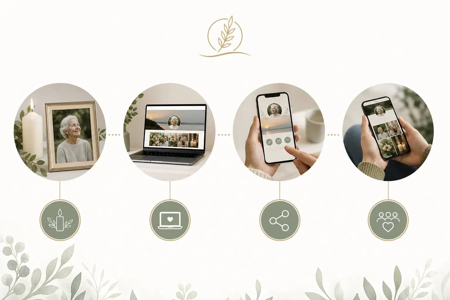 share a digital memorial link planning support from Evaheld Memorials — visual about What it means to share a digital memorial link for How do I share a digital mem by Evaheld Memorials
