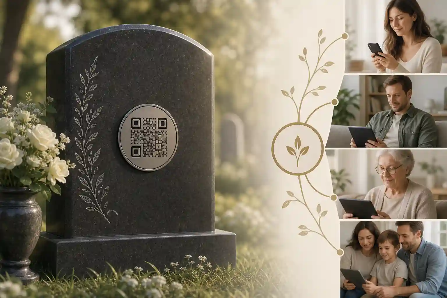 Evaheld Memorials online memorial website example — visual about Step-by-step instructions for qr code service for a headstone for What is the best QR code service by Evaheld Memorials