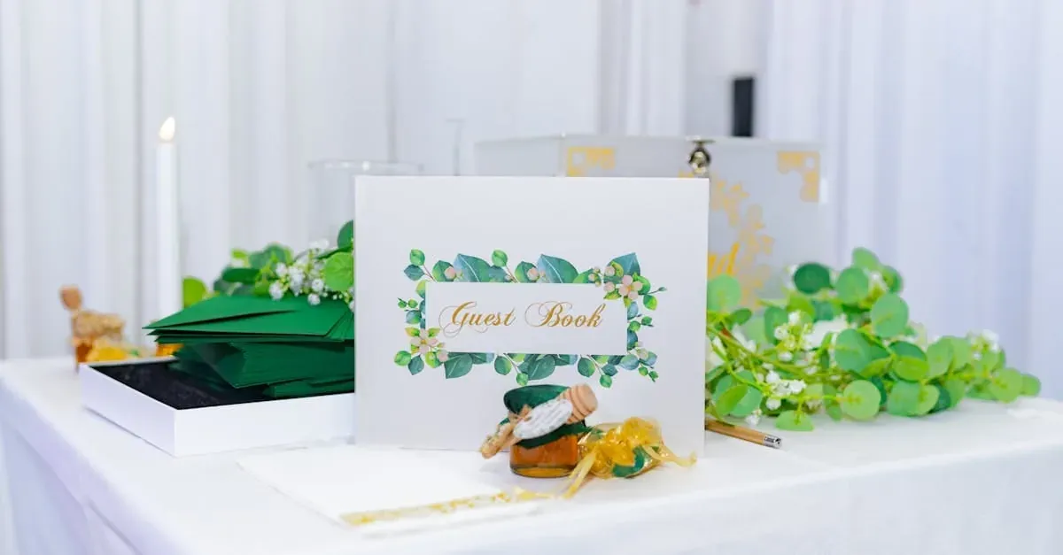 Memory table ideas for funerals guest book setup for Evaheld Memorials — visual about How can guests add notes, stories or tributes? for Memory Table Ideas for Fune by Evaheld Memorials