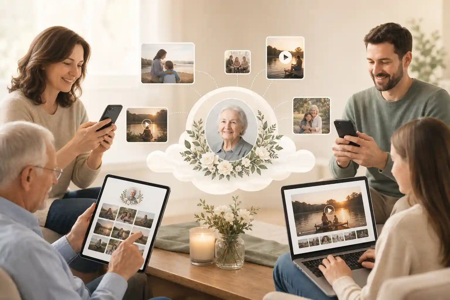 Evaheld Memorials online memorial website example — visual about Step-by-step instructions for online memorial sites for photos and video for What are the best onli by Evaheld Memorials