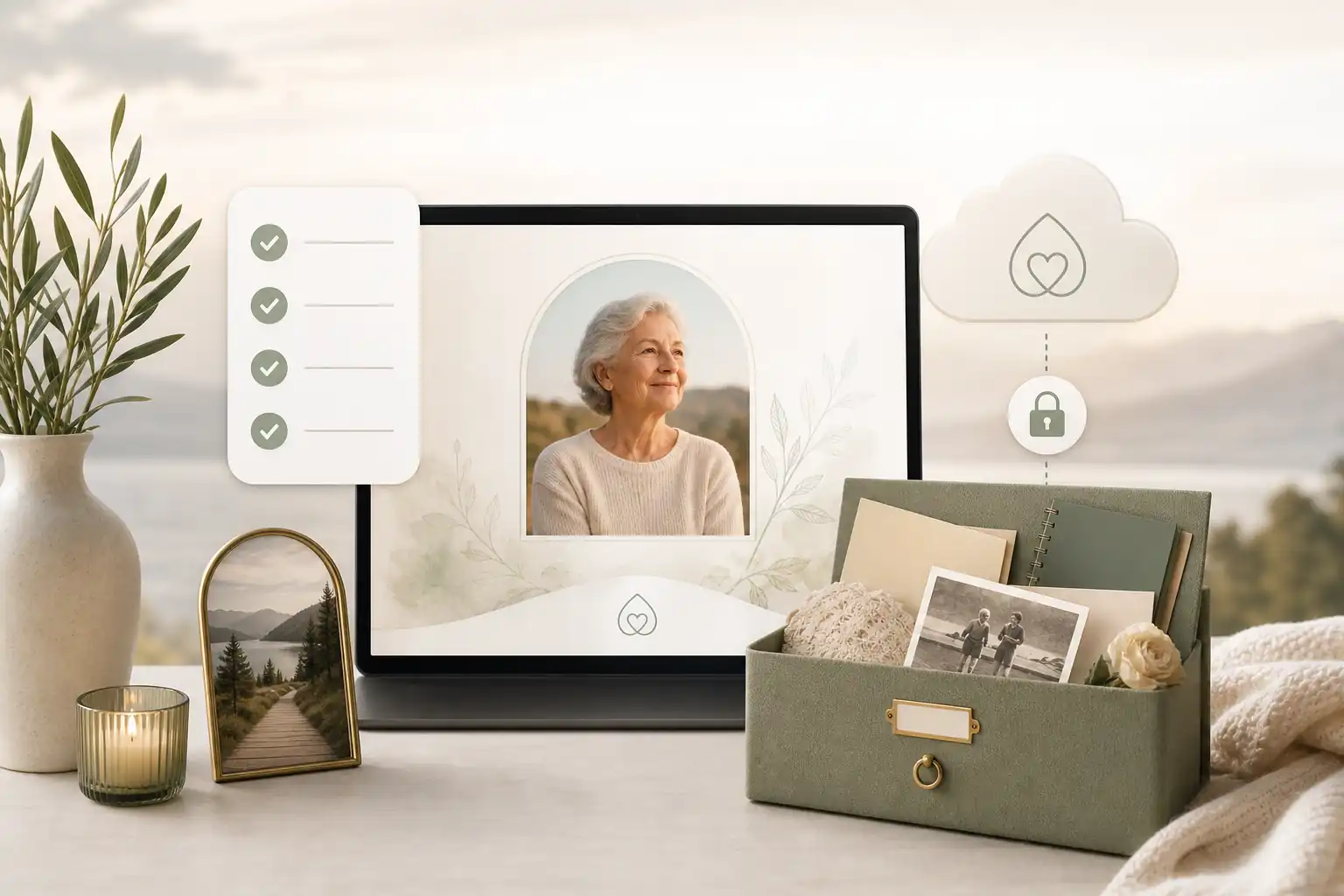 Family creating a tribute with Evaheld Memorials — visual about How Evaheld Memorials helps you find someone's memorial page for How do I find someone's memorial pa by Evaheld Memorials