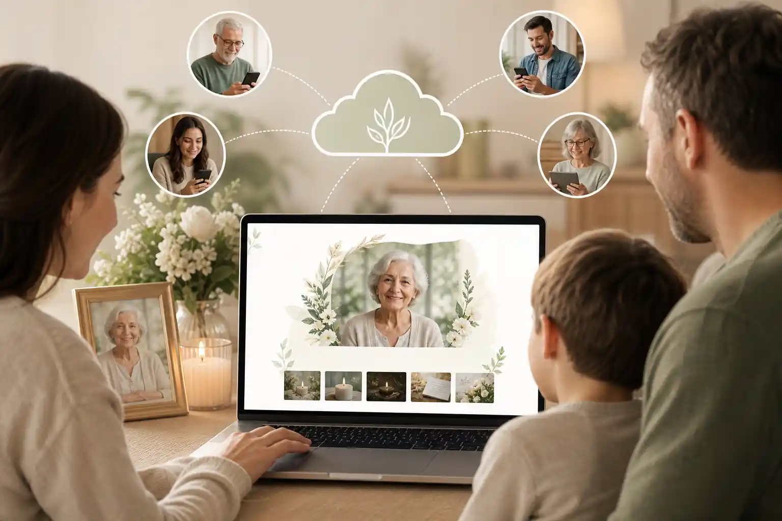 Evaheld Memorials online memorial website example — visual about Step-by-step instructions for online memorial platforms with a one-time fee for What are the best o by Evaheld Memorials