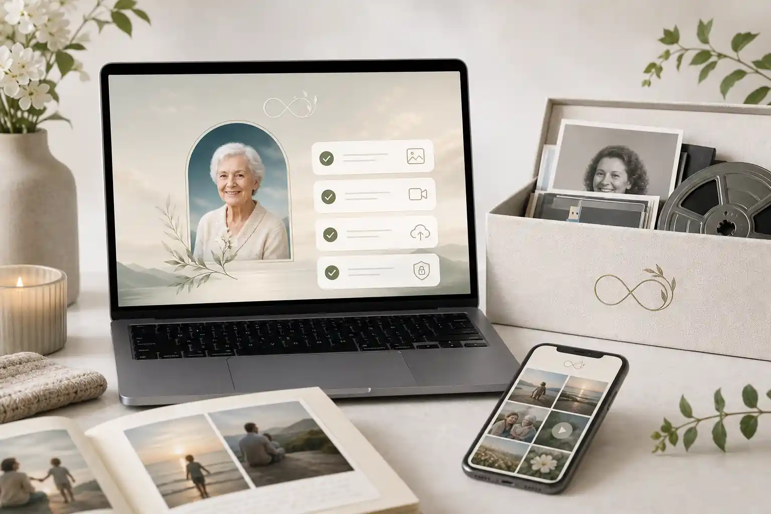Family creating a tribute with Evaheld Memorials for what are the best online memorial sites for photos and video