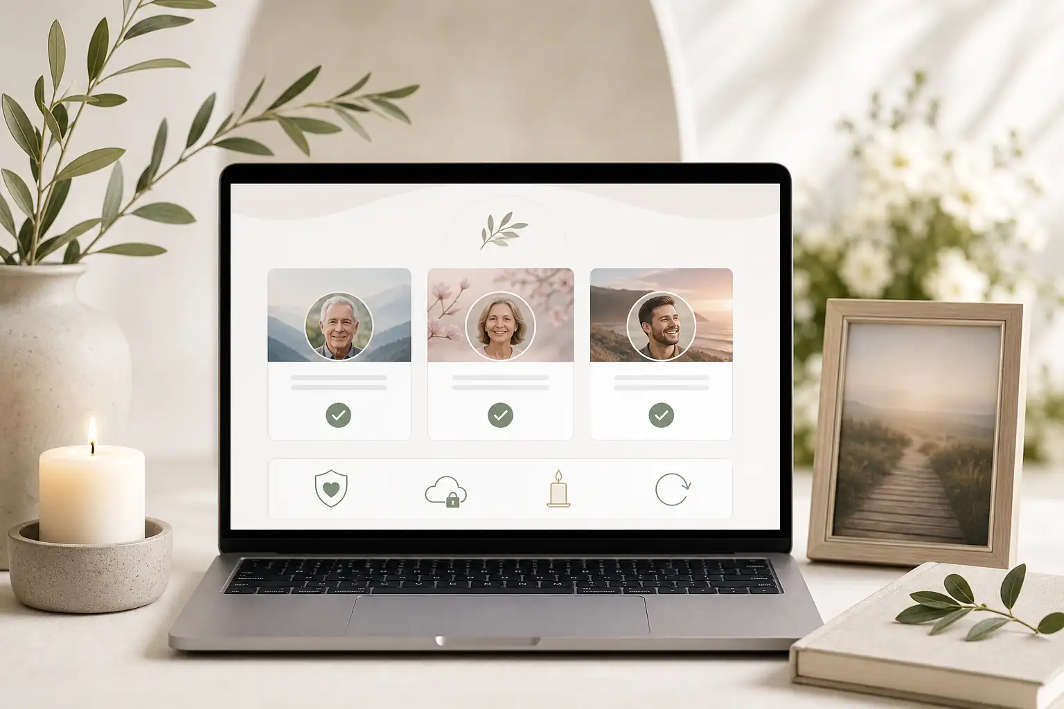 Family creating a tribute with Evaheld Memorials for what are the top virtual tribute pages