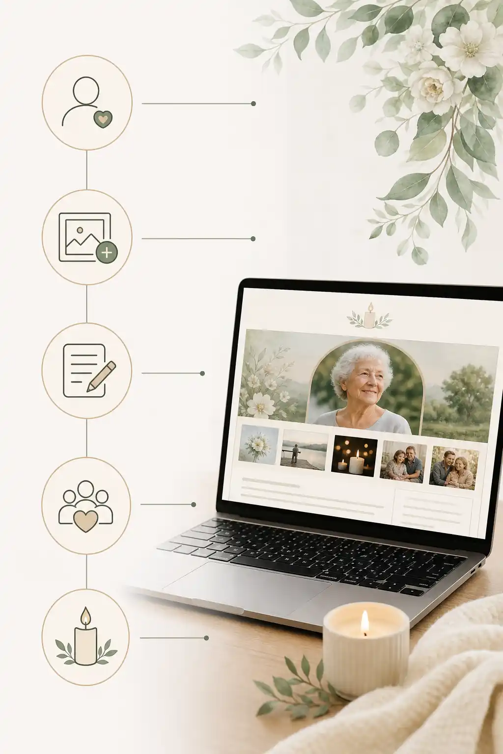 create an online memory page planning support from Evaheld Memorials — visual about What it means to create an online memory page for How do I create an online memo by Evaheld Memorials