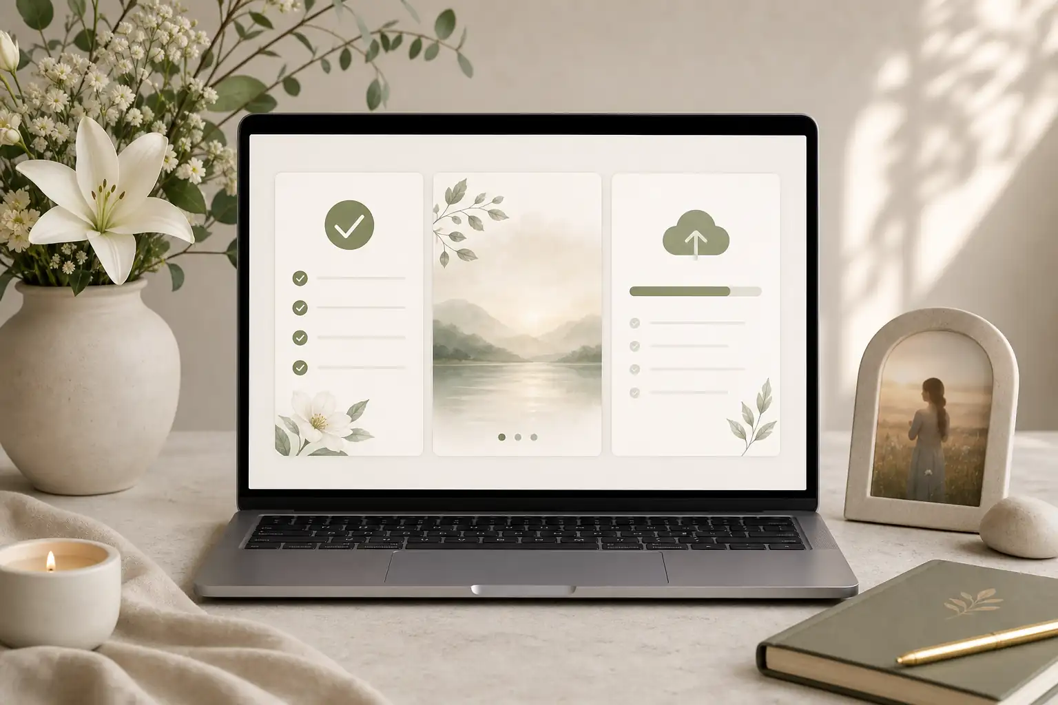 Family creating a tribute with Evaheld Memorials for how do I build an elegant tribute page