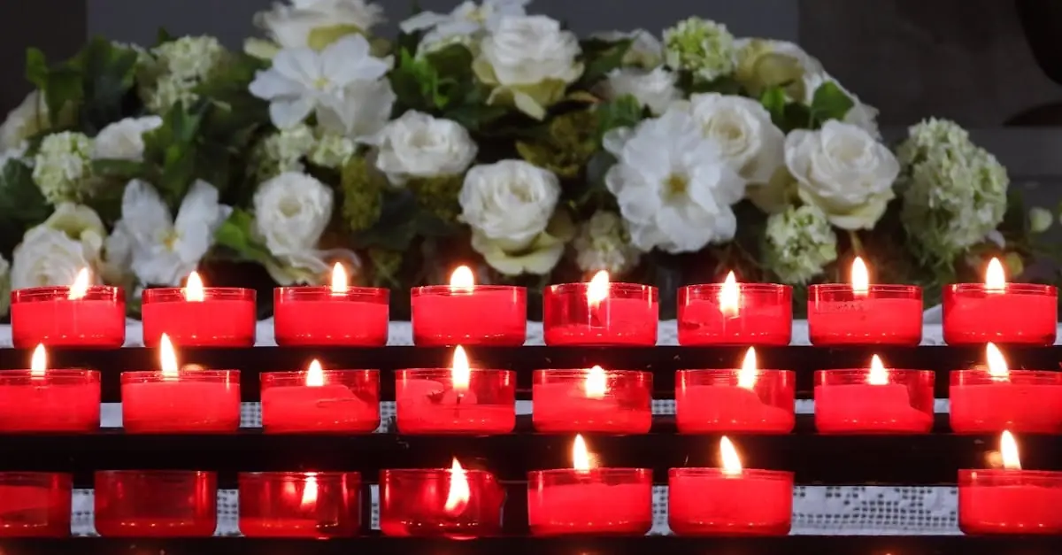Non-religious funeral service remembrance candles for Evaheld Memorials — visual about How can the service include family and friends? for Non-Religious Funeral Ser by Evaheld Memorials
