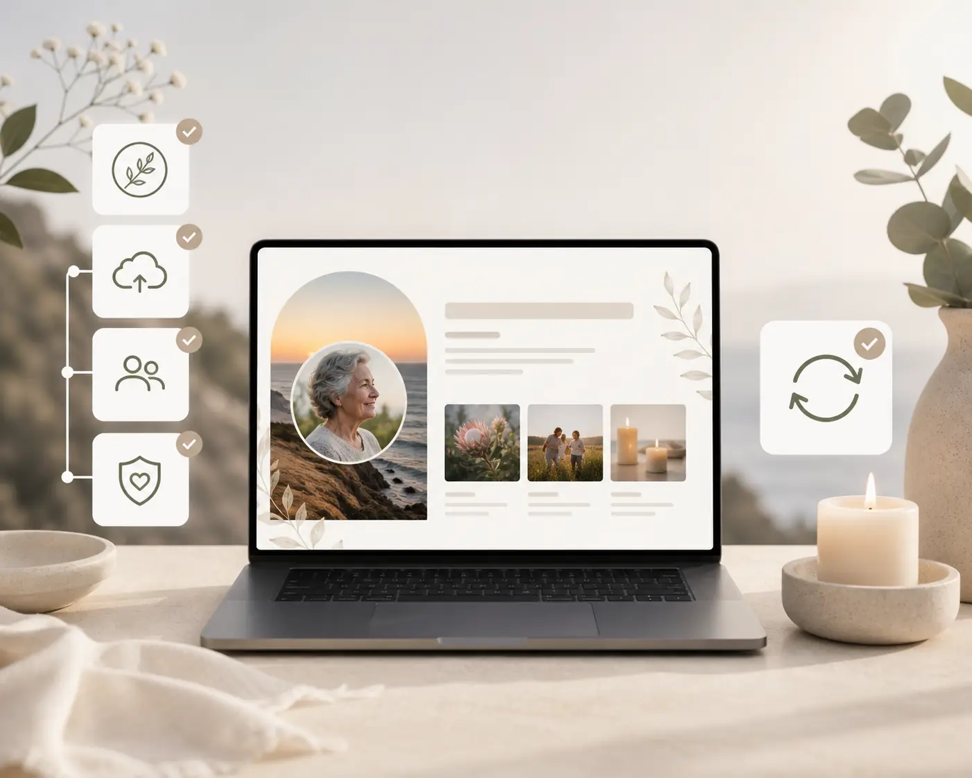 Family creating a tribute with Evaheld Memorials for how do I create an online memorial in Australia