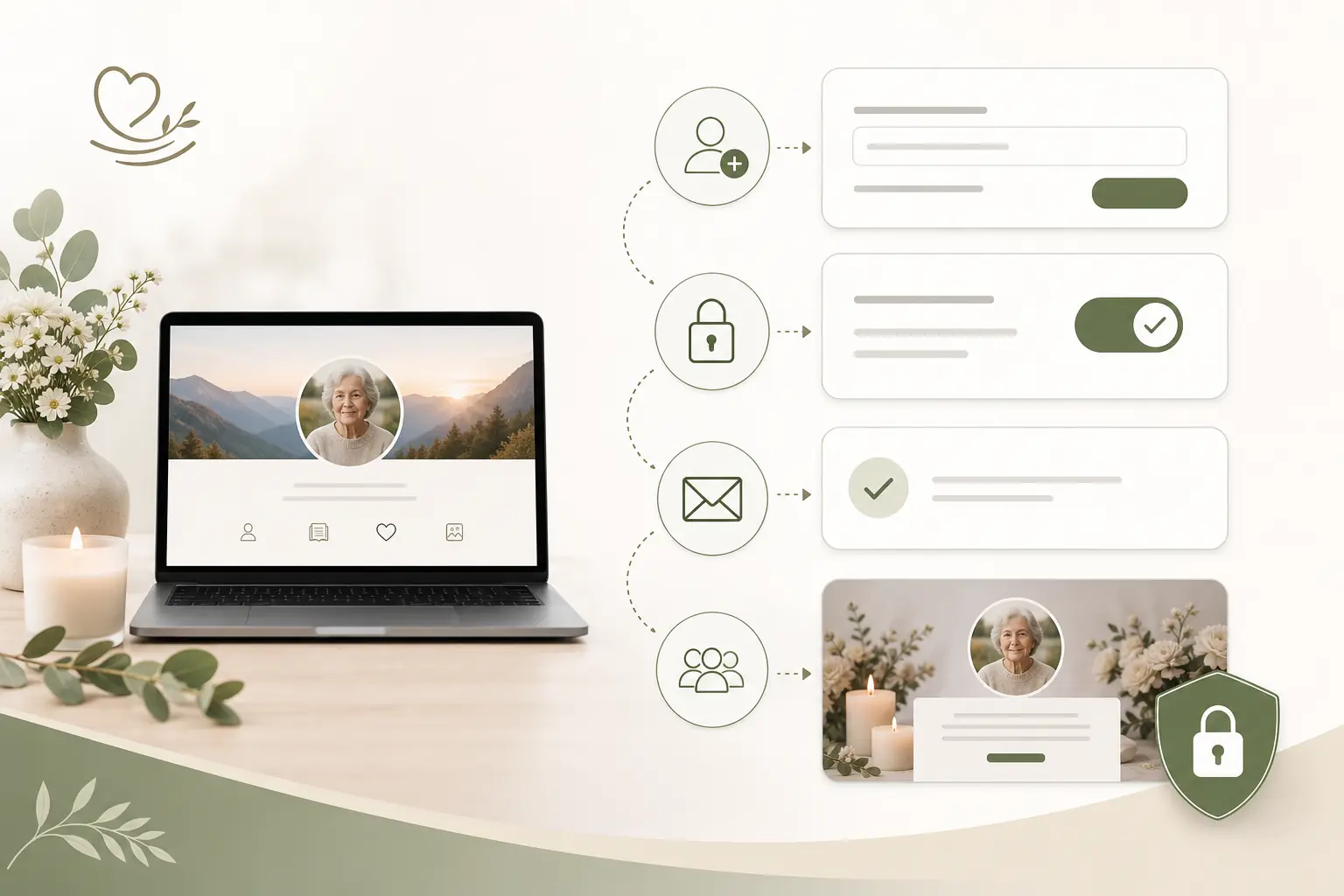 make an online tribute page private planning support from Evaheld Memori — visual about What it means to make an online tribute page private for How do I make an on by Evaheld Memorials