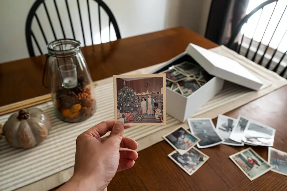 Modern memorials family photo table for Evaheld Memorials — visual about When do keepsakes, memory tables and living memorials fit? for Modern Memorials and Meaning by Evaheld Memorials