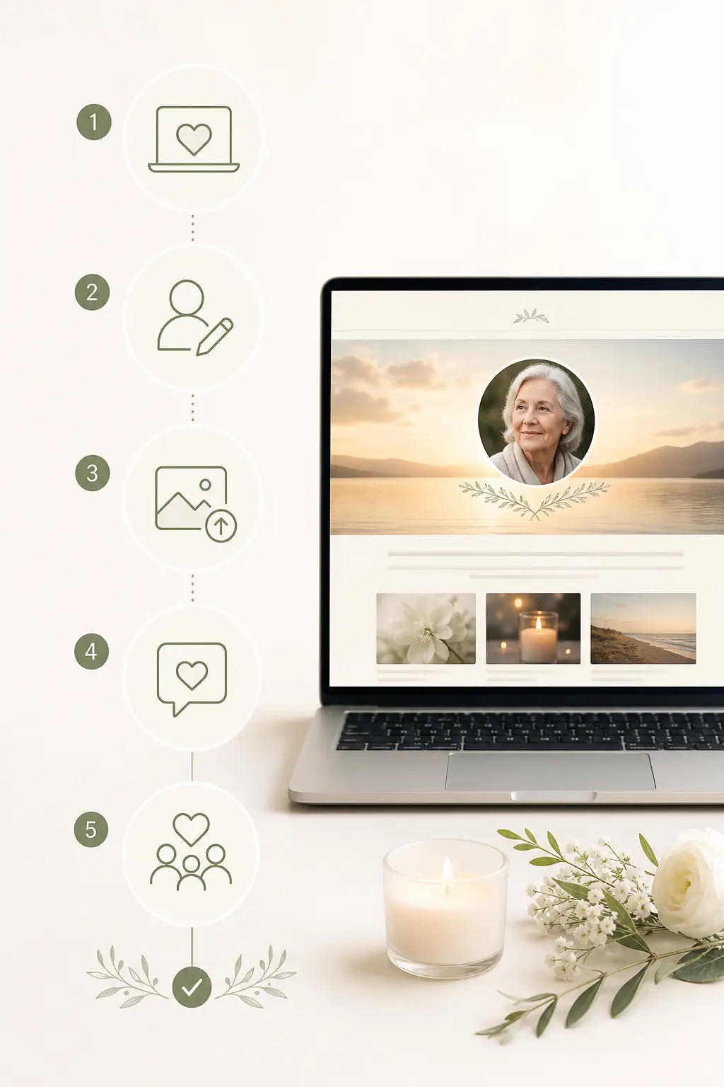 set up a free memorial website planning support from Evaheld Memorials — visual about When to set up a free memorial website for How do I set up a free memorial web by Evaheld Memorials