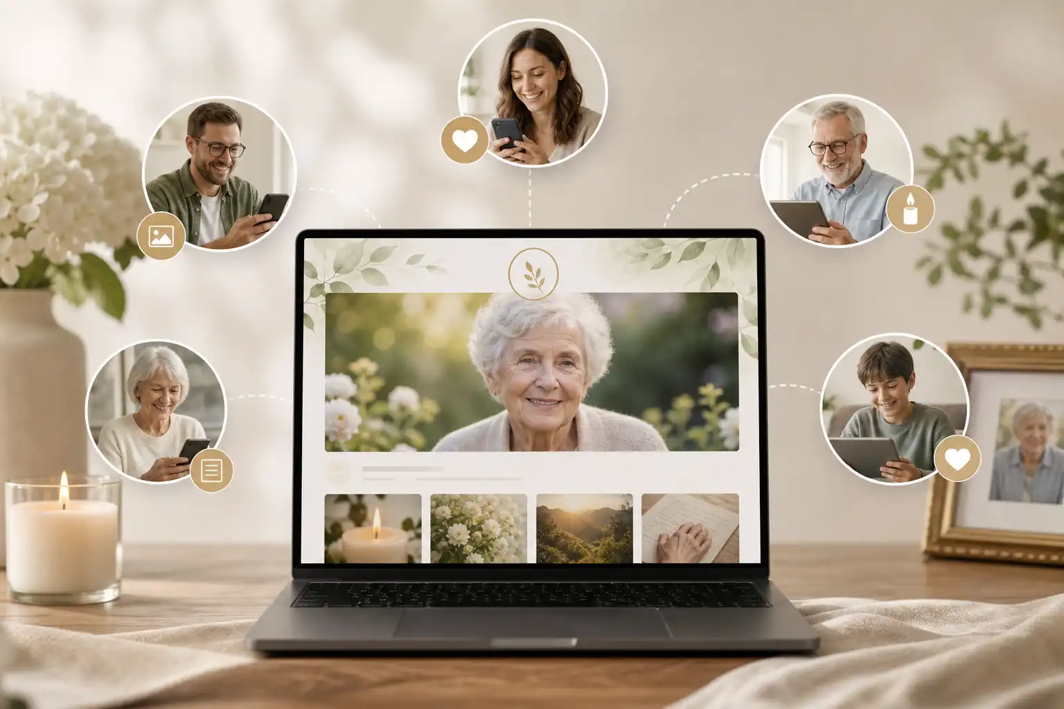 Evaheld Memorials online memorial website example — visual about Step-by-step instructions to create an online memorial website for How do I create an online memori by Evaheld Memorials