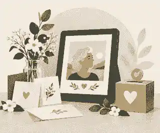 Condolence notes beside a donation option