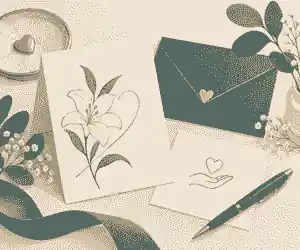 a tribute fund definition: Condolence card and donation note on a calm memorial desk