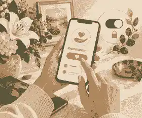 Phone showing a checked memorial donation link beside flowers
