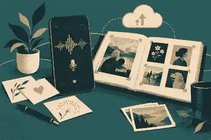 Voice recording and photo album prepared for family memory preservation