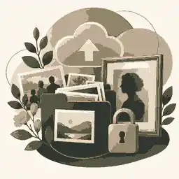 Protected digital archive for family memorial photographs