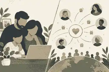 Family reviewing privacy before sharing a fund