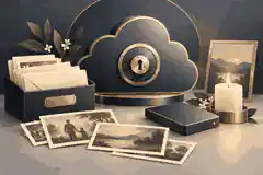 Protected digital photo archive with backup copies