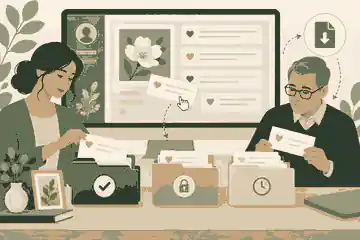 Family reviewers sorting moderated condolence messages