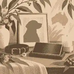 Pet memory table with collar and plaque proof