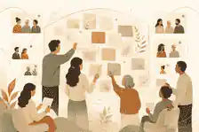 Family memories added to a shared tribute