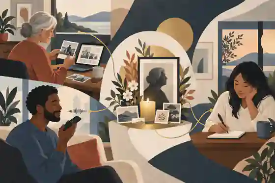 Remote guests adding photographs and tributes after a memorial livestream