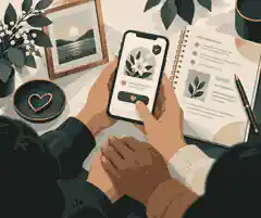 Family reviewing a trusted donation link on a phone