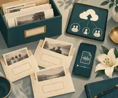 Archived photos and recordings backed up for family