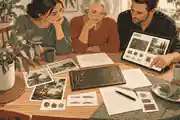 Family reviewing plaque wording and memorial privacy