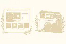 the difference between a memorial website and a private family vault: Memorial website and locked private family vault side by side