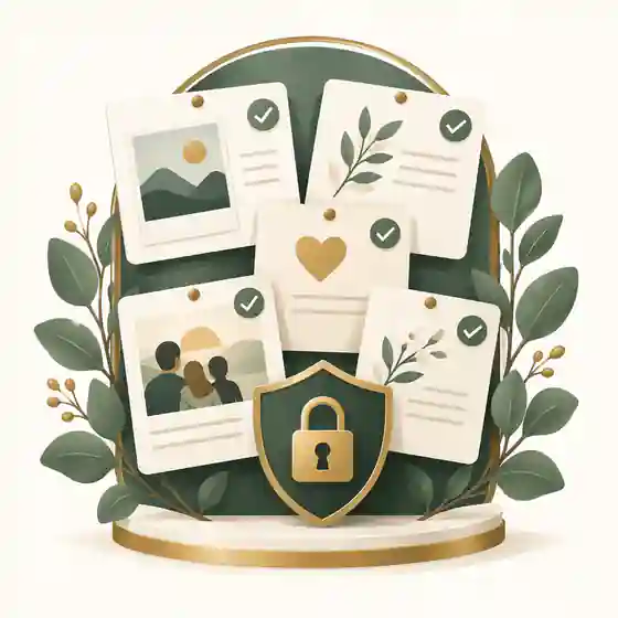 Moderated memory wall with private message cards