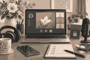 Technical host setup for a private funeral livestream