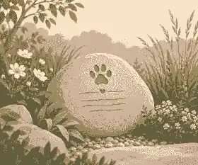 write on a dog memorial stone: Dog memorial garden stone with flowers