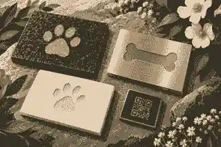 Outdoor pet plaque material samples