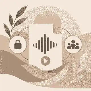 Private memorial audio settings with family access controls