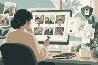 Moderated memorial messages and photo memories