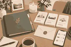 After-death documents organised with a candle