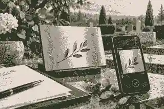 Cemetery approval note with QR plaque scan test