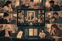 Remote guests joining a private virtual funeral